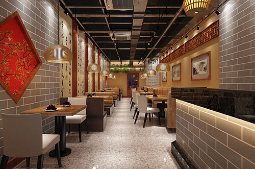 深州传统中式餐厅餐馆装修设计效果图